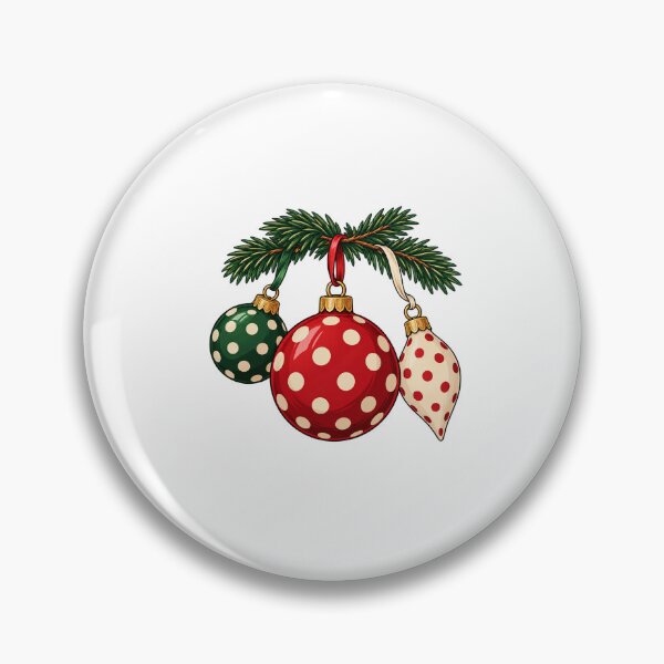 Item preview, Red and Green Polka Dot Christmas Ornaments designed and sold by AMICO77.