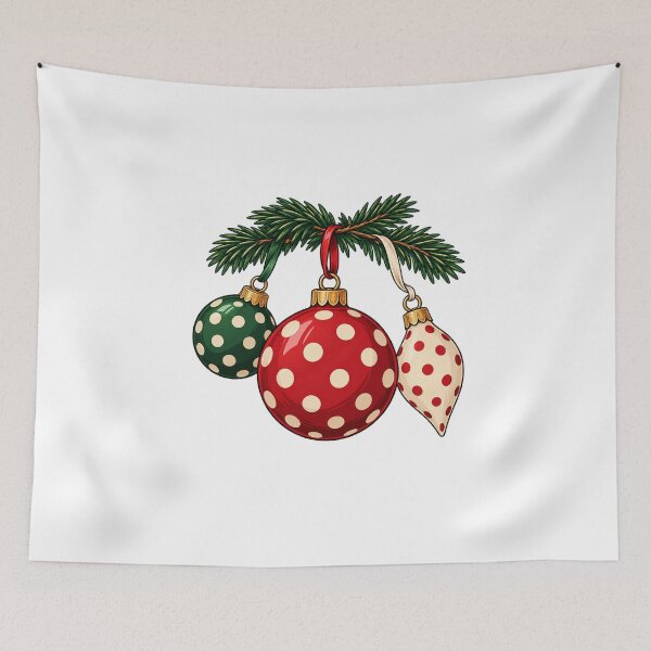 Item preview, Red and Green Polka Dot Christmas Ornaments designed and sold by AMICO77.