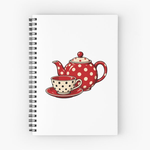 Item preview, Retro Red Polka Dot Teapot and Teacup designed and sold by AMICO77.