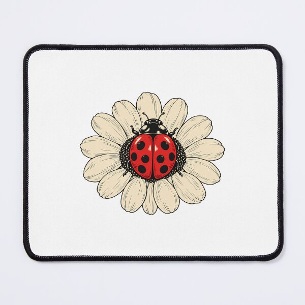 Item preview, Red and Black Ladybug on Cream Daisy designed and sold by AMICO77.