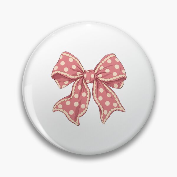 Item preview, Pink Polka Dot Bow with Cream Trim designed and sold by AMICO77.