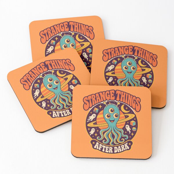 Item preview, Strange Things After Dark - Retro 70s Alien Halloween Graphic designed and sold by Far Out Goods.