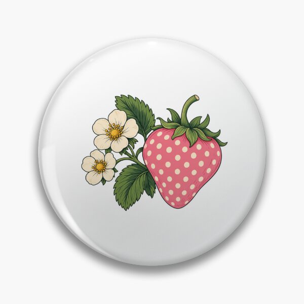 Item preview, Pink Polka Dot Strawberry and Blossoms designed and sold by AMICO77.