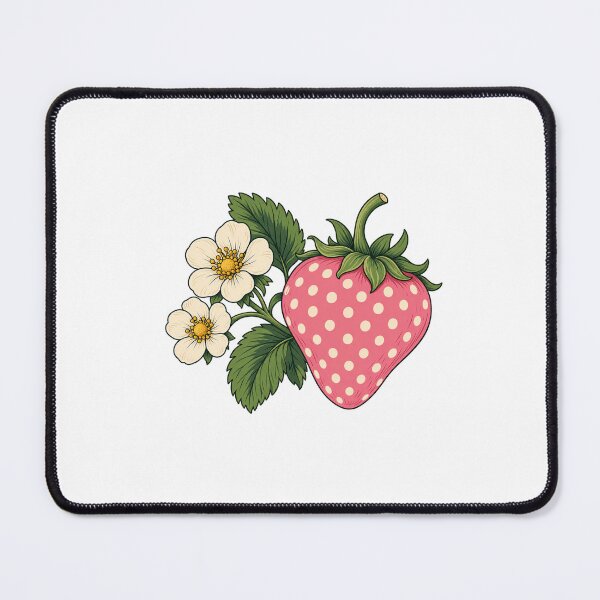 Item preview, Pink Polka Dot Strawberry and Blossoms designed and sold by AMICO77.