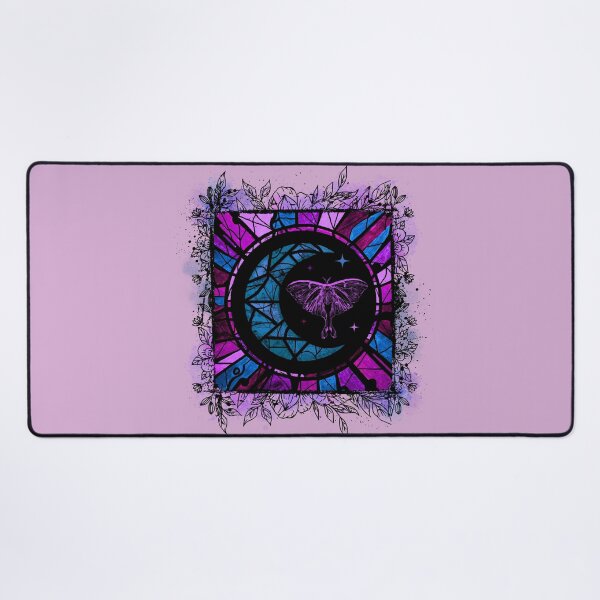 Item preview, Celestial Moth Stained Glass Moon designed and sold by ArtistsAtticWI.