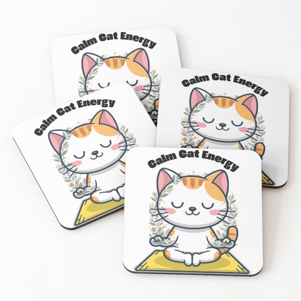 Item preview, Meditating Cat on Yoga Mat  designed and sold by unadeara.