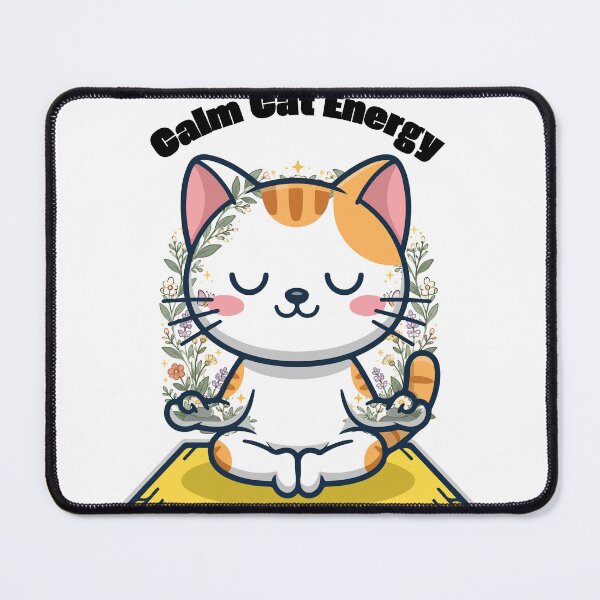 Item preview, Meditating Cat on Yoga Mat designed and sold by unadeara.