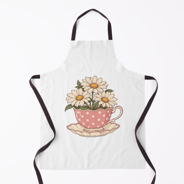 Item preview, Pink Polka Dot Teacup with Daisies designed and sold by AMICO77.