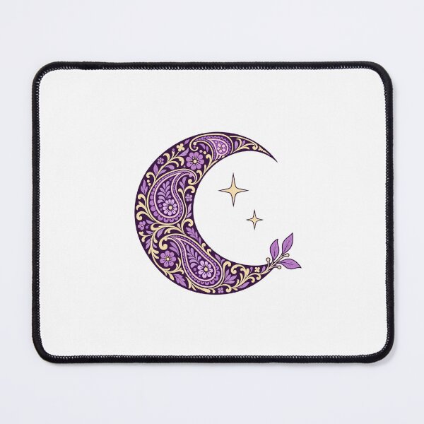 Item preview, Purple Paisley Crescent Moon and Stars designed and sold by AMICO77.