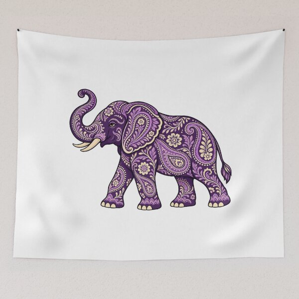 Item preview, Purple Paisley Elephant designed and sold by AMICO77.
