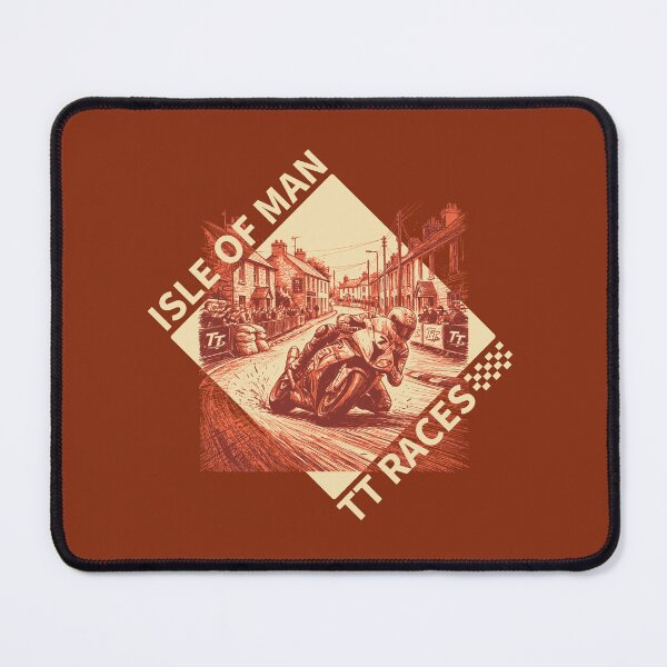Item preview, Isle of Man TT Races Motorcycle Racing Vintage Sepia Biker Graphic designed and sold by KiwiRider.