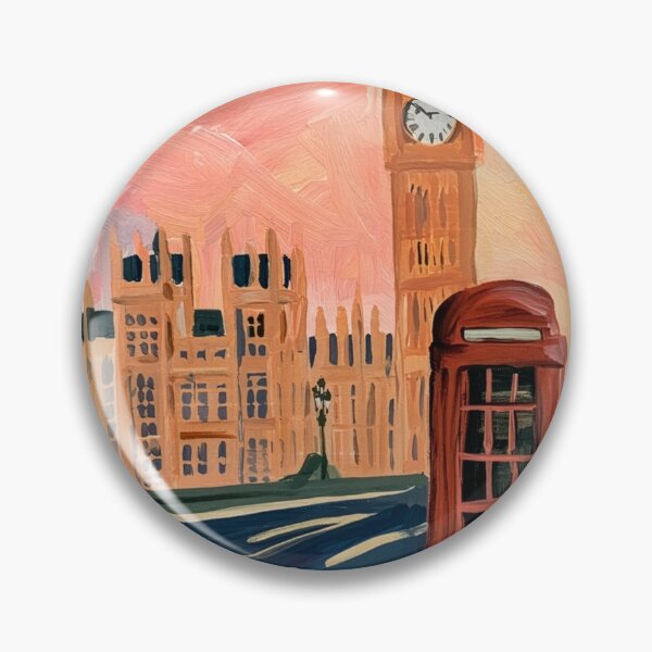 Item preview, Celebrate London in Fall with Big Ben, a Red Double-Decker Bus, and Vibrant Autumn Leaves designed and sold by OlfactoART Studio.