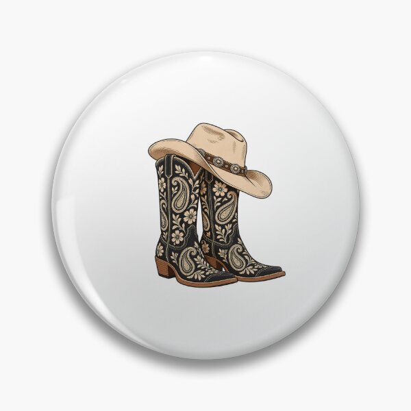 Item preview, Black Paisley Cowboy Boots and Hat designed and sold by AMICO77.