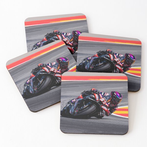 Item preview, Jorge Martin riding his 2026 MotoGP motorcycle in the corners abstract designed and sold by Rodissimus1984.