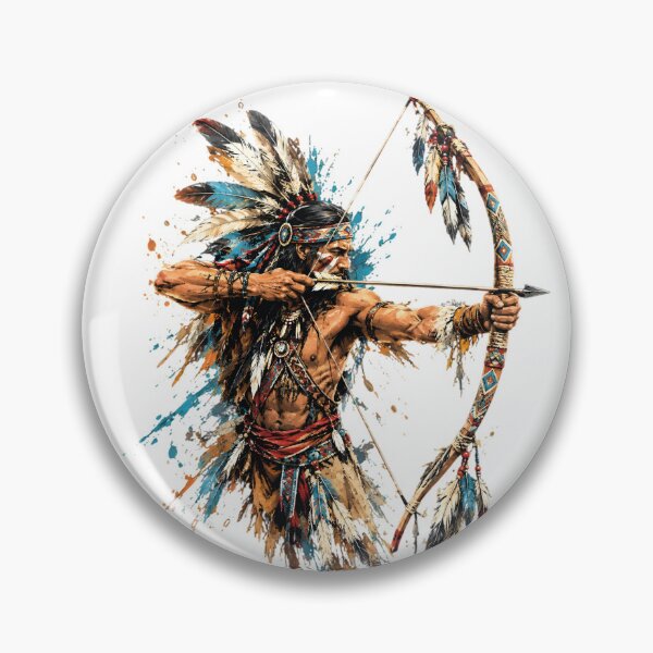 Item preview, Native American Indian Chief Bow Arrow Heritage Design designed and sold by VISIONSTURME.