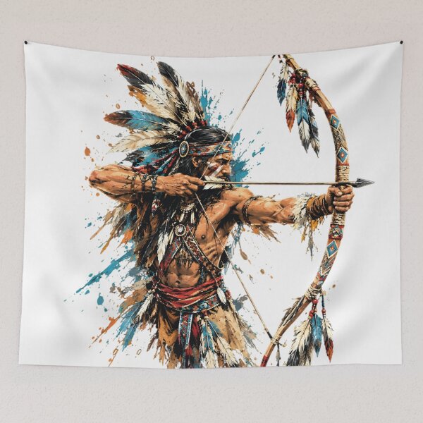 Item preview, Native American Indian Chief Bow Arrow Heritage Design designed and sold by VISIONSTURME.