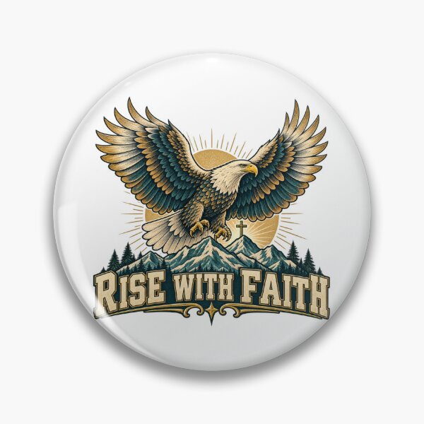 Item preview, Rise With Faith Christian Eagle and Mountains designed and sold by Tsugraf Designs.