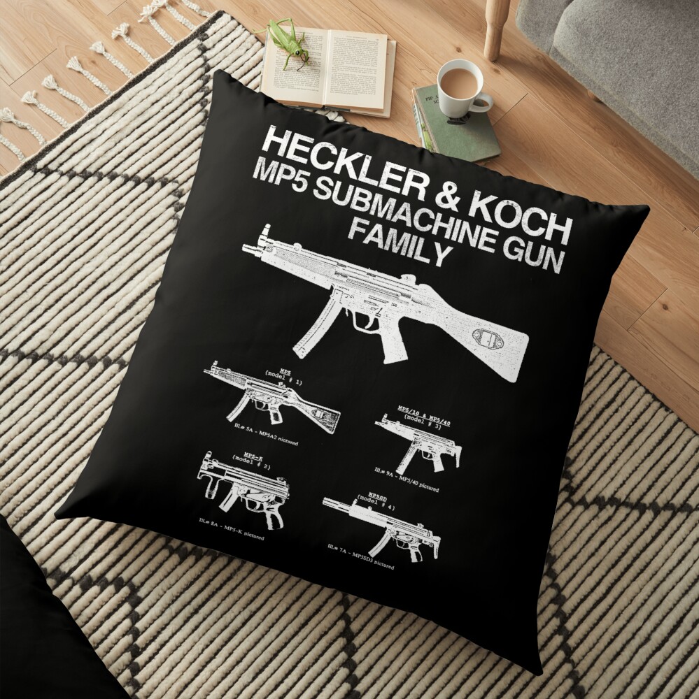 MP5 SUBMACHINE GUN FAMILY Floor Pillow