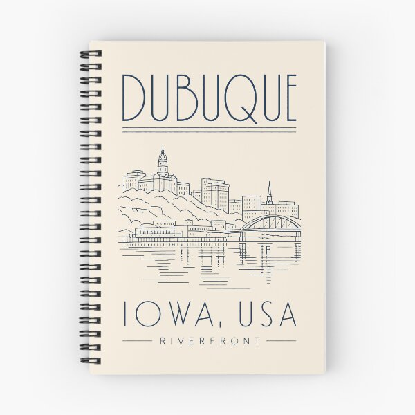 Item preview, Dubuque, Iowa, USA [Minimalist Line-Art Illustration] designed and sold by elektronen.