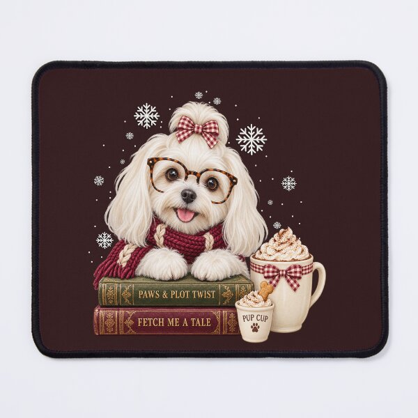 Item preview, Cozy Maltese Dog Book Lover Reading designed and sold by Cute & Sassy Custom Gifting Boutiques.