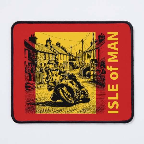 Item preview, Isle of Man TT Races Motorcycle Racing Yellow Black Biker Graphic designed and sold by KiwiRider.