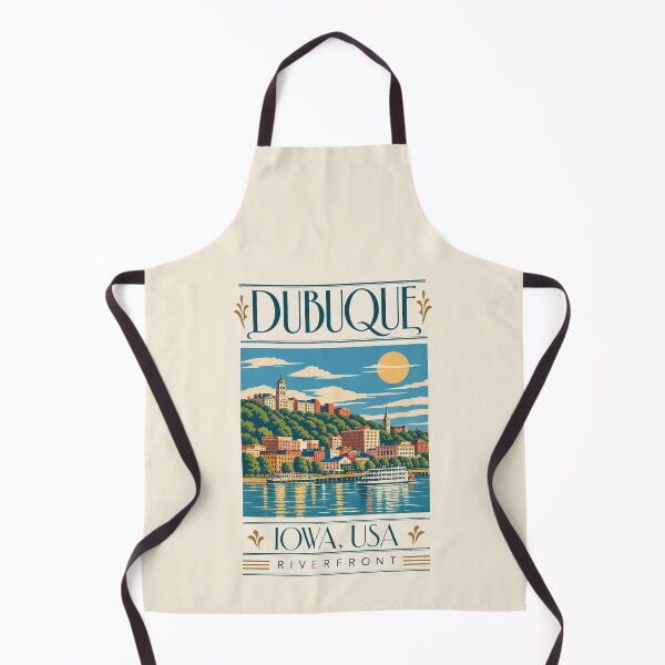 Item preview, Dubuque, Iowa, USA [Vintage Illustration] designed and sold by elektronen.