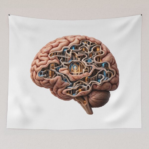 Item preview, The Architecture of the Mind – Human Brain Labyrinth designed and sold by builtforyou.
