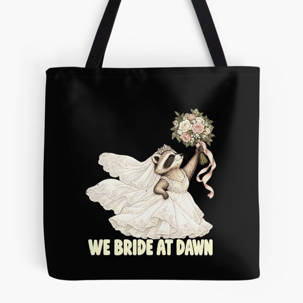Item preview, A Bride Raccoon and the Dawn Wedding Pun designed and sold by elderberry.