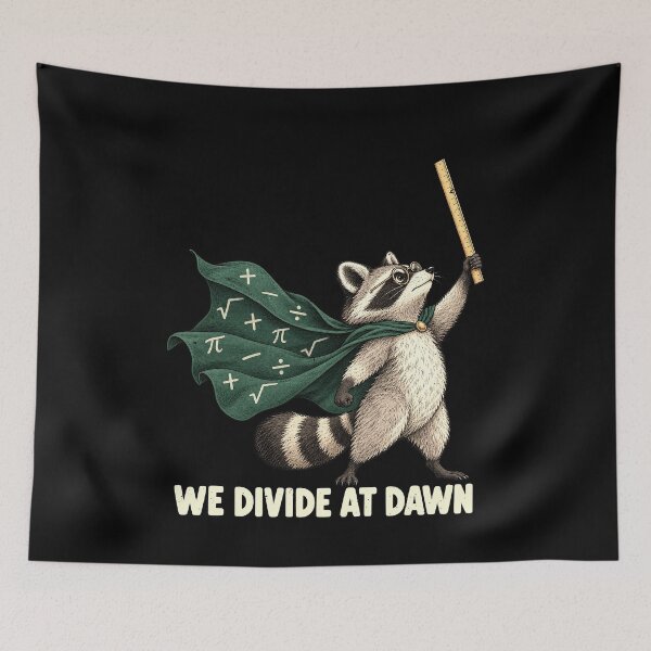 Item preview, Funny Raccoon Arithmetic Duel: We Divide at Dawn designed and sold by elderberry.