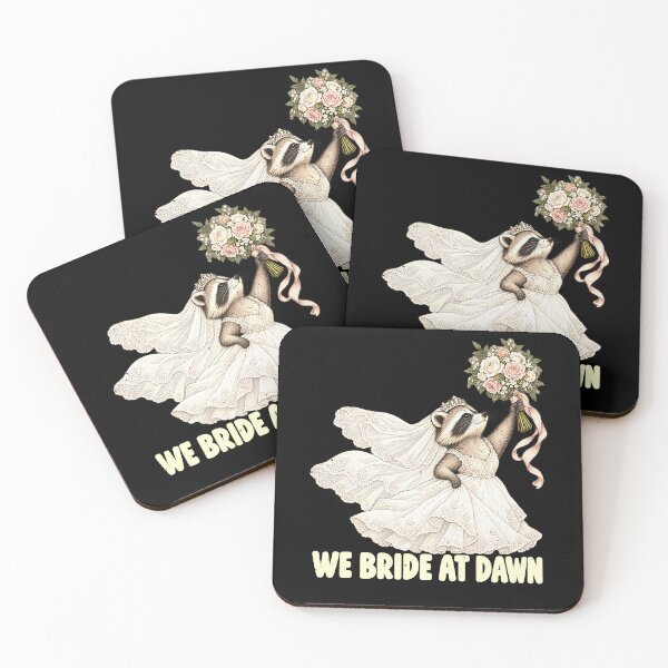 Item preview, A Bride Raccoon and the Dawn Wedding Pun designed and sold by elderberry.