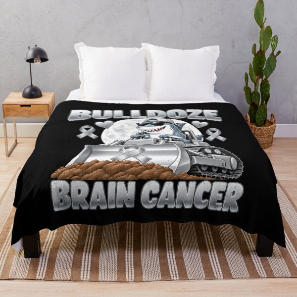 Item preview, Brain Cancer Bulldozer Shark Support designed and sold by elderberry.