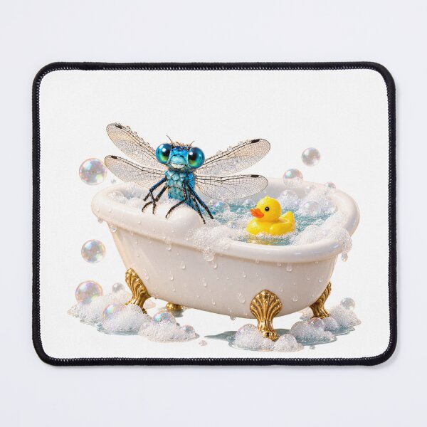 Item preview, Blue Dragonfly Playful Bathtub Splash designed and sold by Sillytoe.