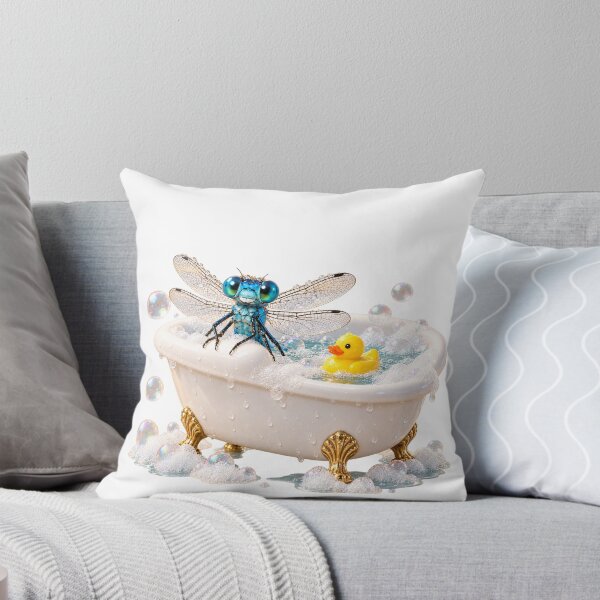 Item preview, Blue Dragonfly Playful Bathtub Splash designed and sold by Sillytoe.