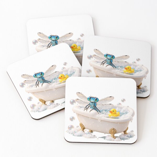Item preview, Blue Dragonfly Playful Bathtub Splash designed and sold by Sillytoe.