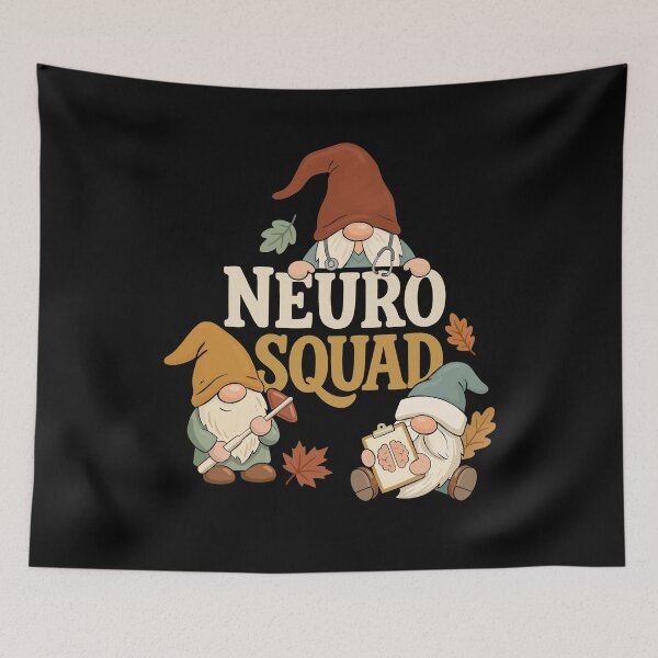 Item preview, Nuero SQUAD Nurse Gnomes Bring Fall Team Spirit designed and sold by FreshVibe Prints.