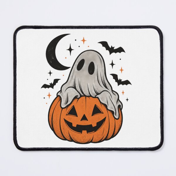 Item preview, Ghost on Pumpkin Cute Vintage Halloween Design designed and sold by ElysianWardrobeCo.