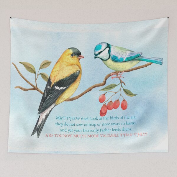 Item preview, Look at the birds of the air Matthew 6:26 designed and sold by Boy and Belugee Studio.
