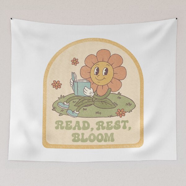 Item preview, Read Rest Bloom Retro Flower Book Lover designed and sold by LaPolilladPapel.