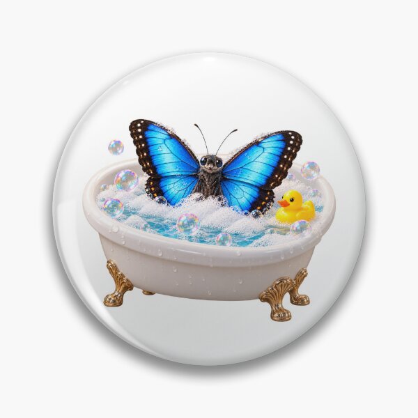 Item preview, Blue Morpho Butterfly Bathtub Retreat designed and sold by Sillytoe.