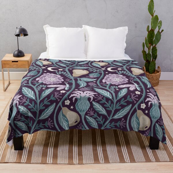 Item preview, Midnight Fruit Garden - Purple Teal designed and sold by kobyakov.