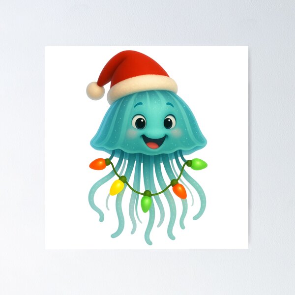 Item preview, Whimsical Comb Jellyfish Christmas designed and sold by Sillytoe.