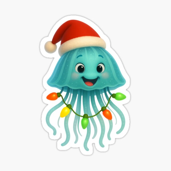 Item preview, Whimsical Comb Jellyfish Christmas designed and sold by Sillytoe.