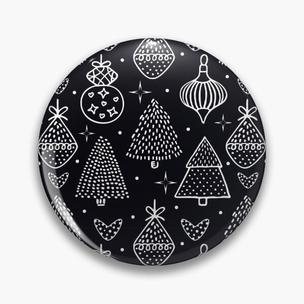Item preview, Black and white Christmas seamless pattern designed and sold by OM-lova.