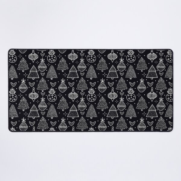 Item preview, Black and white Christmas seamless pattern designed and sold by OM-lova.