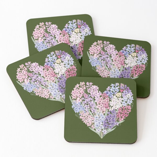 Item preview, Multicolored Hyacinth Heart  designed and sold by ImageryLoom.