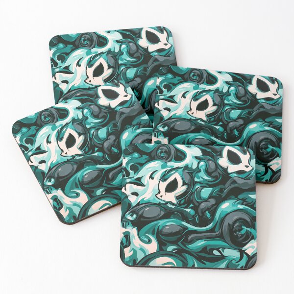 Item preview, Teal Ghost Spirits Swirl Pattern Art designed and sold by Lunat1kk.