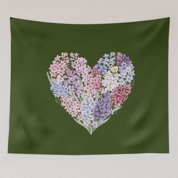 Item preview, Multicolored Hyacinth Heart  designed and sold by ImageryLoom.