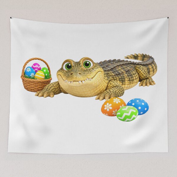 Item preview, Playful Nile Crocodile Easter designed and sold by Sillytoe.