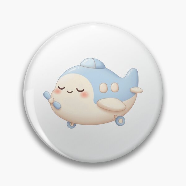 Item preview, Cute Kawaii Sleepy Blue Airplane Illustration designed and sold by ajamzbox.