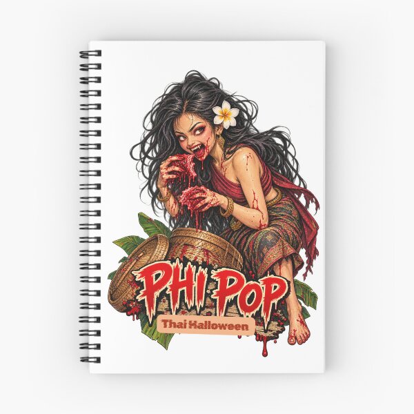 Item preview, Phi Pop Thai Ghost – Vintage Thai Halloween Horror Art designed and sold by Pali's shop.